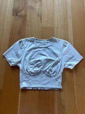 GRLFRND Frank Bustier Cropped Tee Cream XXS